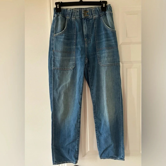 NWT Veronica Beard ARYA Jeans with Elastic Waist in Waterfall Blue ($298 retail) - Picture 6 of 12